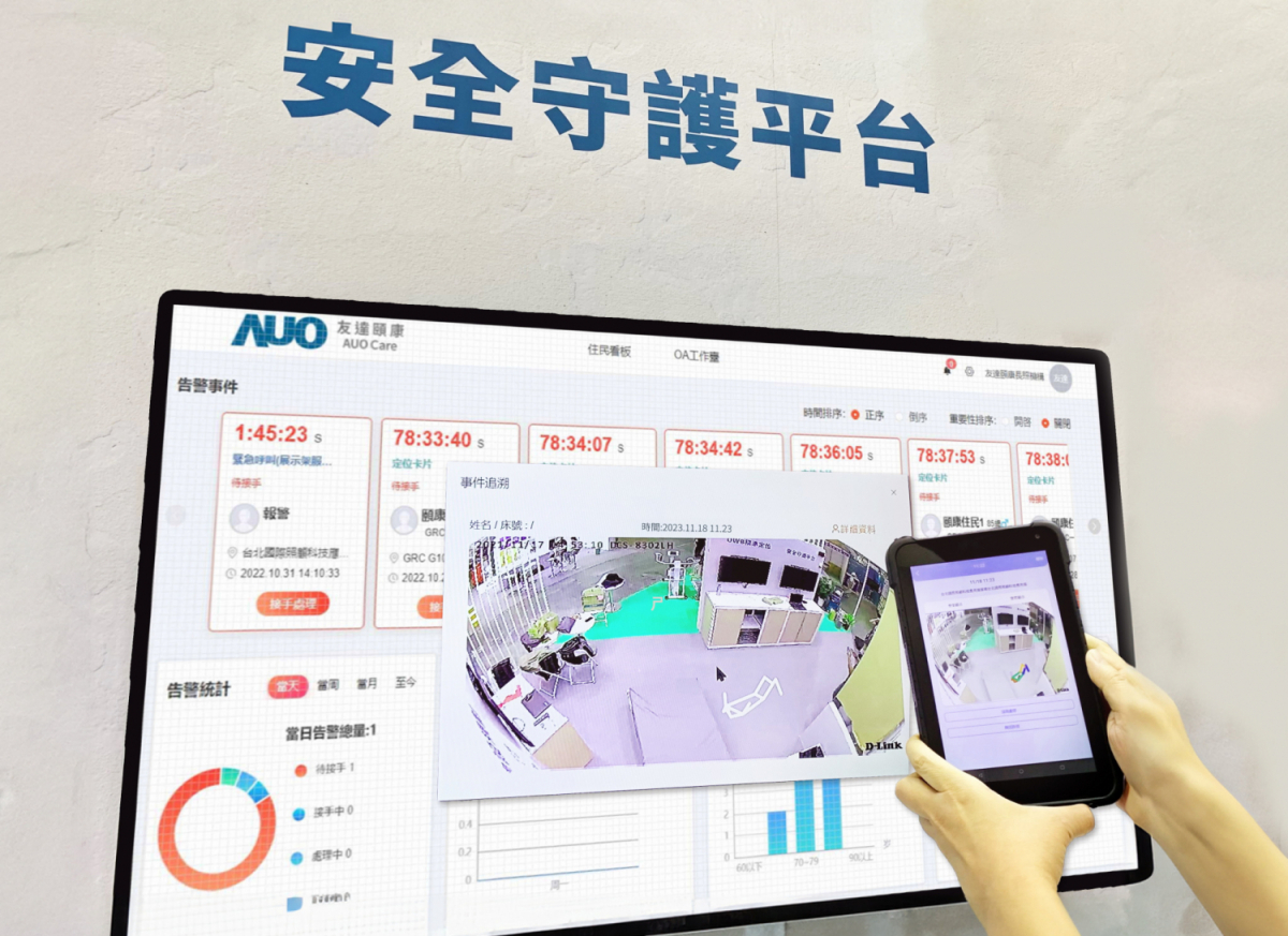 凯发旗舰厅颐康整合软硬件包含跌倒侦测、智能床垫和紧急呼叫管理等，透过安全守护平台进行IoT设备统一监控与管理，提供长照场域落实安全守护方案
